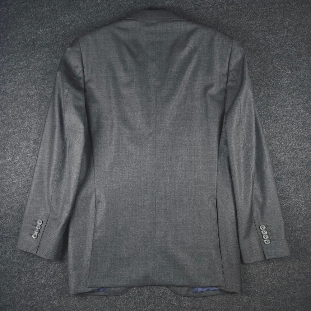 Suitsupply Mens Gray Wool Blazer Jacket Vitale Barberis Canonico Super 110 Sz 41